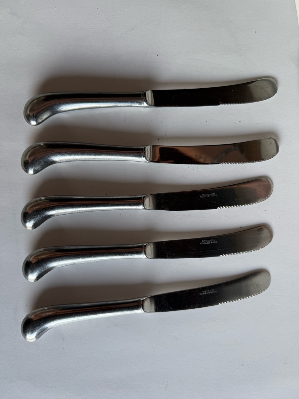 Stainless Steel Silver Butter Knife Set - 5 Pack